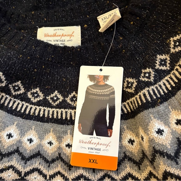 nwt: cozy geo pattern sweater - Picture 4 of 4